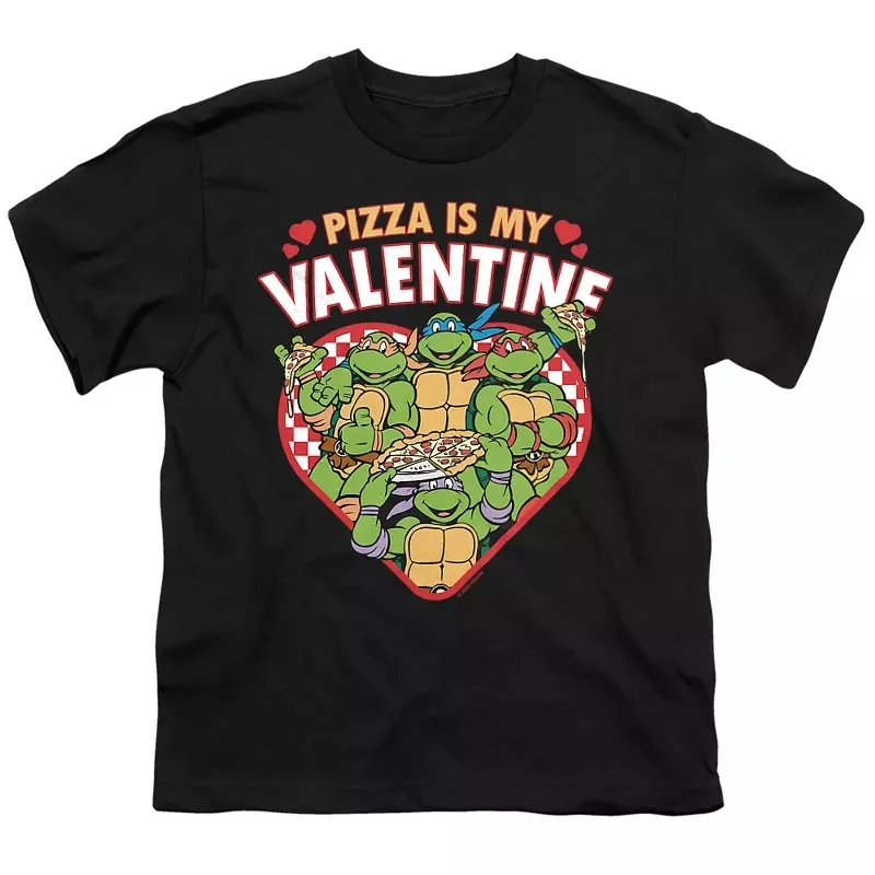American Retro Ninja Turtle T-shirt Pizza Competition Cartoon Print Loose Men's and Women's Short Sleeved Street Cotton T-shirt