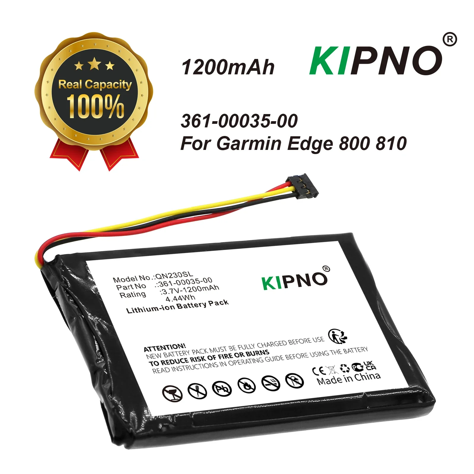 

KIPNO Replacement Battery For Garmin Edge 800 810 361-00035-00 361-00035-07 361-00035-03 Genuine Battery 1200mAh
