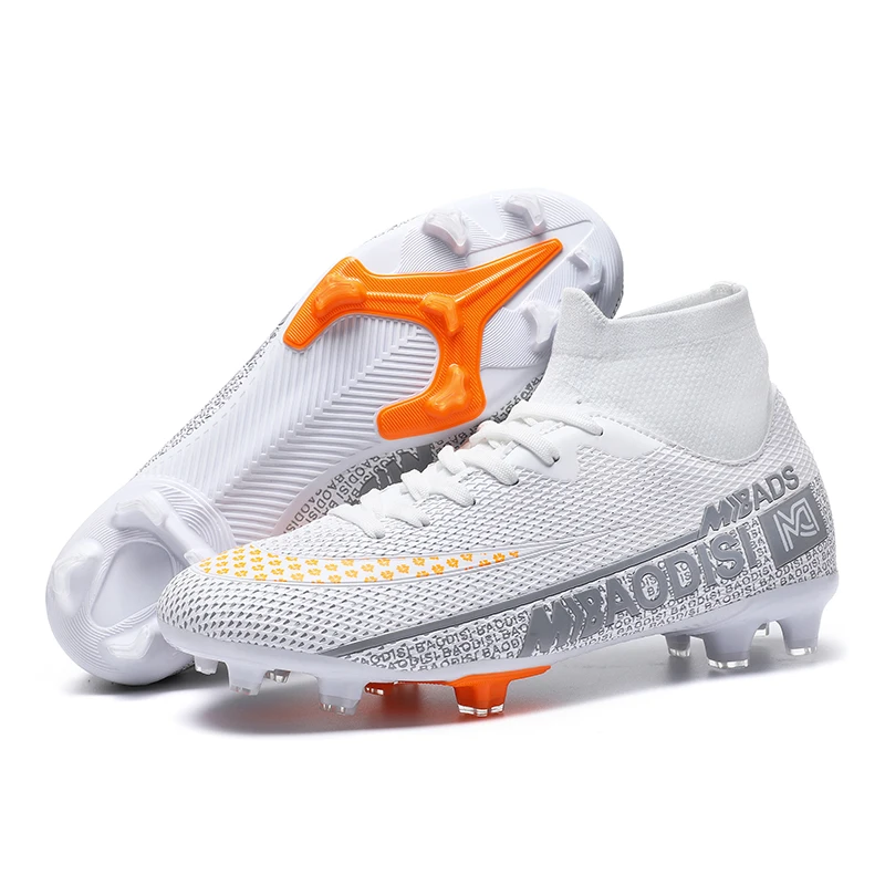 

New Men TF/FG Football Field Boots Original Society Futsal Soccer Shoes Resistant Professional Women Ankle Indoor Football Shoes