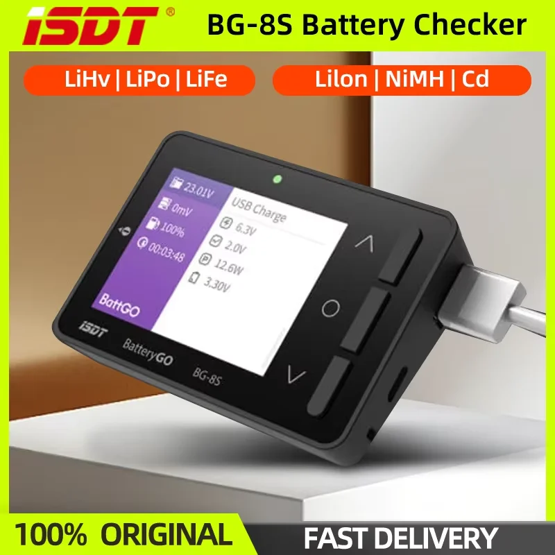 ISDT BattGo BG-8S Smart Battery Checker Balancer Receiver Signal Tester Quick Charge Function