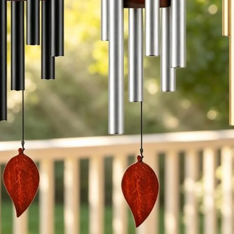 Classic 26 Inch Aluminum Alloy Wind Chimes With Wooden Tag Farmhouses Terraces Gardens Balcony Corridor Decorative Wind Chimes