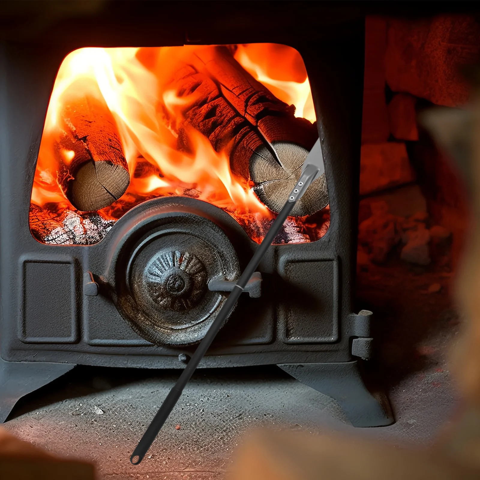 

Charcoal Grill Ash Rake Detachable Handle Metal Scraper For Fireplace Oven Bbq Cleaning Tool Kitchen Accessory