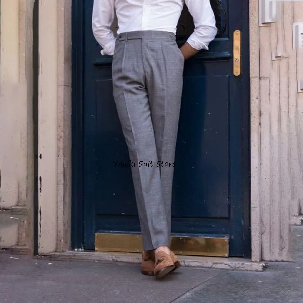 

Work Pants Men's Tailoring Pants for Man Solid Color Business Casual Straight Leg Polyester Trousers Trouser Classic Clothing