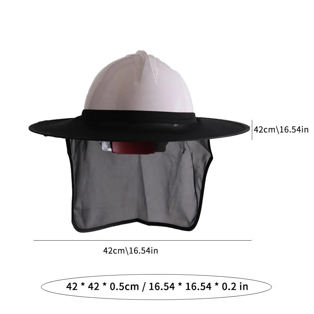 Work Safety Visor Summer Neck Protection Sun Protection Breathable Removable Portability Outdoor Construction Garden Work Helmet