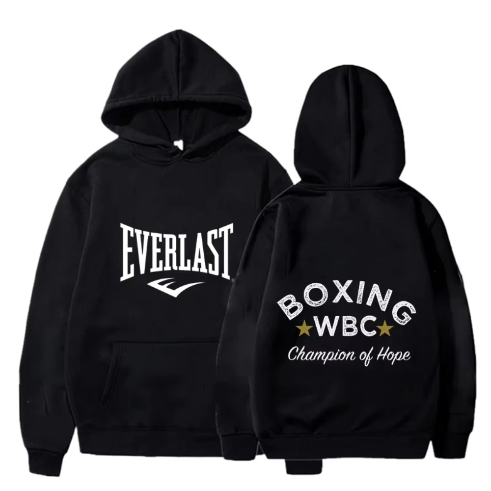 2025 Boxing Casual Everlast Graphic Print Hoodie Winter Men Sweatshirt Classic Streetwear Trend Women Clothing Tops