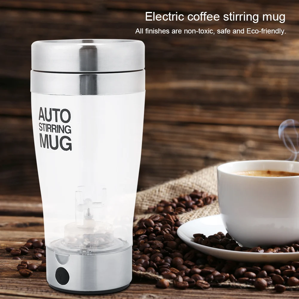 Electric Coffee Stirring Mug 400ml Stainless Steel Electric Stirring Mug Automatic Milk Juice Coffee Cup Electric Stirring Mug