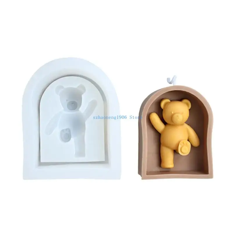 85LF Soft Silicone Mold Crafting Moulds Bear Figurine Molds Perfect for Hand-Making Present and Artistic Projects