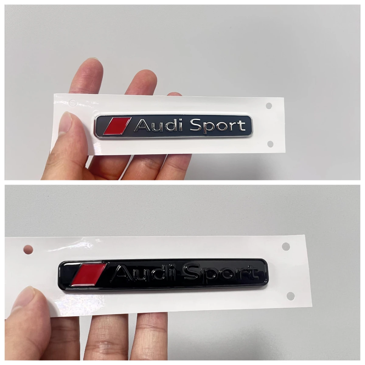 

3D ABS Logo For Audi Sport Emblem Decal Car Fender Trunk Badge For Audi A3 A6 Q8 Q2 Q3 Q5 Q7 A4 Audi Sport Accessories