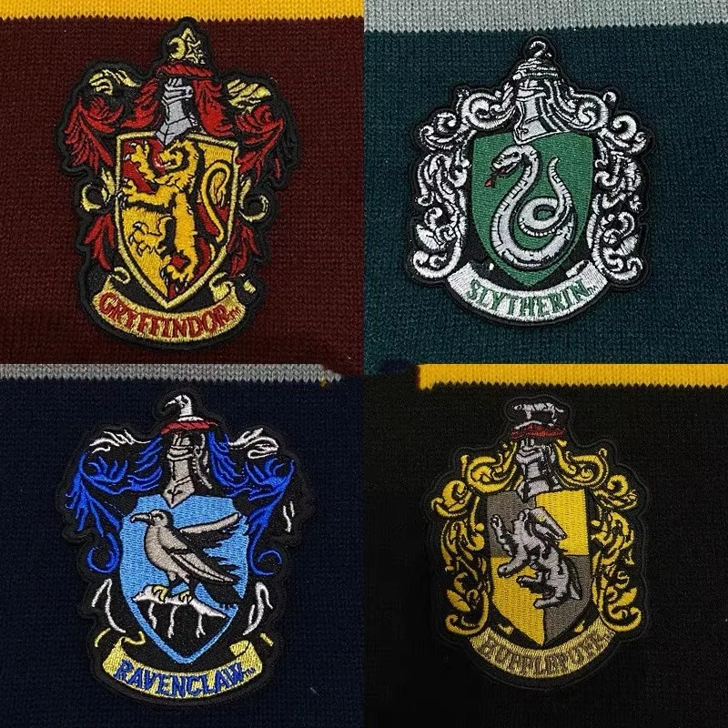 Bufanda gruesa y cálida de Harry Potter, insignia de la Universidad de Slytherin Hogwarts, Gryffindor, Hermione, regalo, Ravenclaw, accesorio de moda