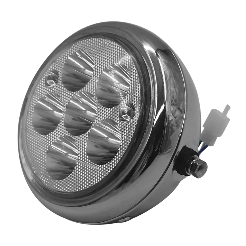 Lampada circolare a LED da 5 pollici 12V-80V 6 perline faro rotondo per parti di accessori modificati Citycoco