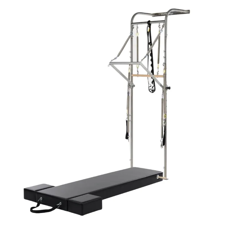 

Pilates Wall Unit Set High Mat Studio Gym Fitness Trapeze Pilates Wall Tower Mat and Moon Box Package