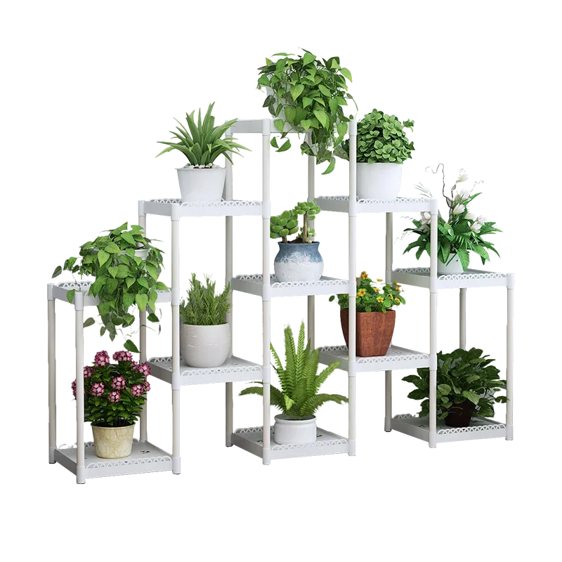 

Flower shelf multi-storey indoor special balcony terrace flower stand multi-pot rack plastic window frame racks