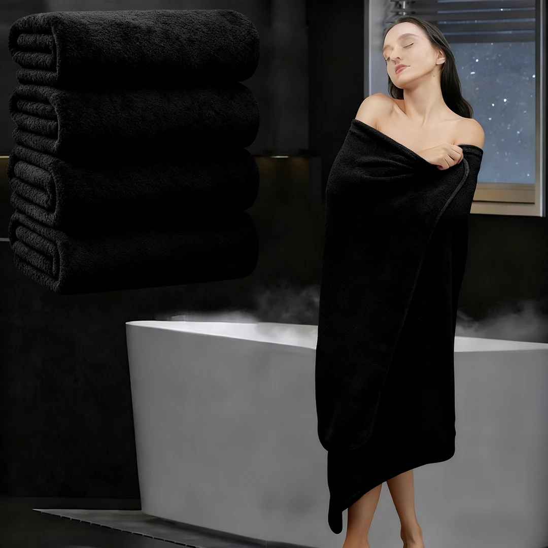 Coral Velvet Bath Towel for Five-star Hotels Thick Absorbent Soft and Non-shedding Suitable for Men and Women in the Gym