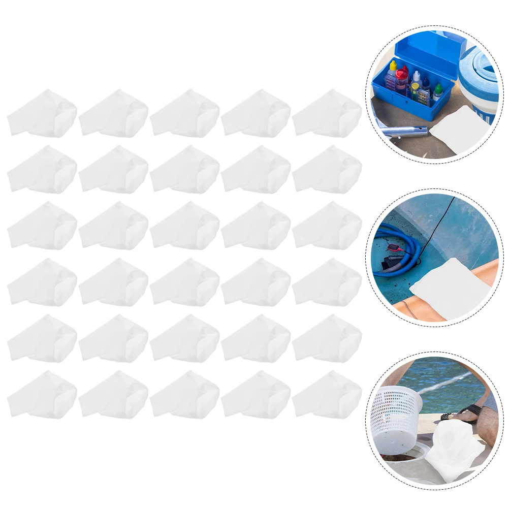 

30 Pcs Pool Cleaning Mesh Bag Skimmer Sock Bags Filter Socks Strong Elastic Superfine Nylon Swimming Trash