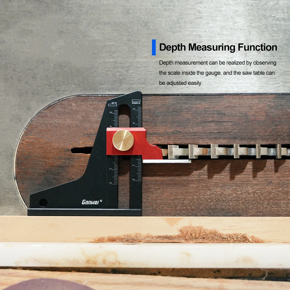 Woodworking Height Depth Measuring Tool Dual Scale Height Depth Measurement for Milling Cutter Trimming Machine Saw Blade
