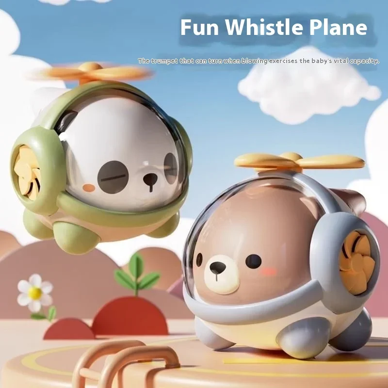 

New Horn Red Panda Helicopter Cute Cute 0-3 Years Old Baby Whistle Round Music Baby Music Toy Cute Shape, Wisdom With Growth