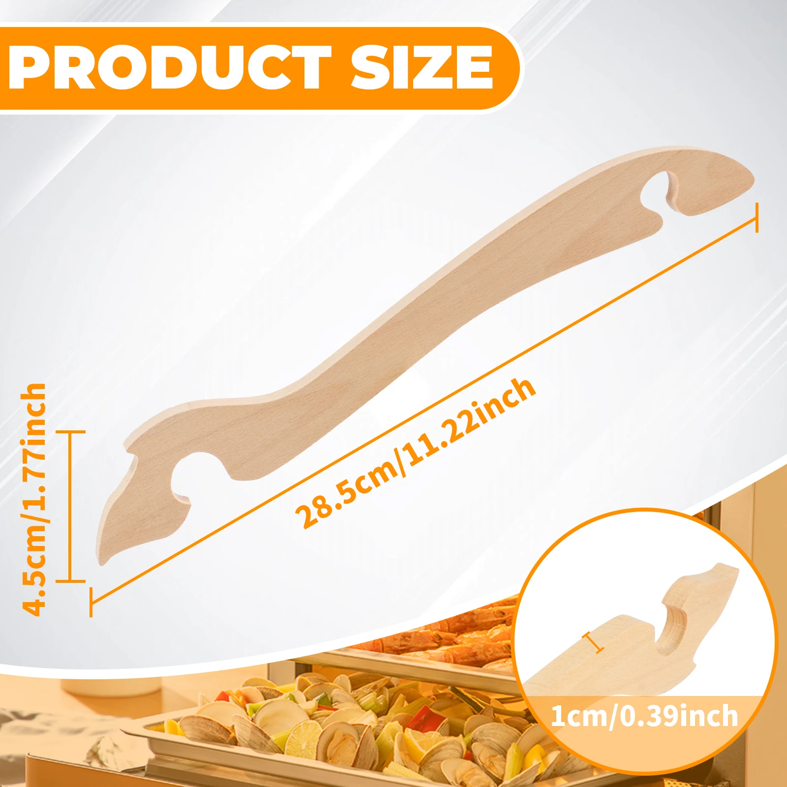 Extra Long Wood Oven Rack Puller 11 Inches Oven Rack Push Pull Tool Long Handle Oven Stick for Toaster Oven Kitchen Cooking Tool