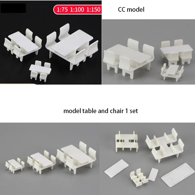 DIY sand table building material ABS table and chair for miniature Layout/model furniture for miniuatre landscape DIY