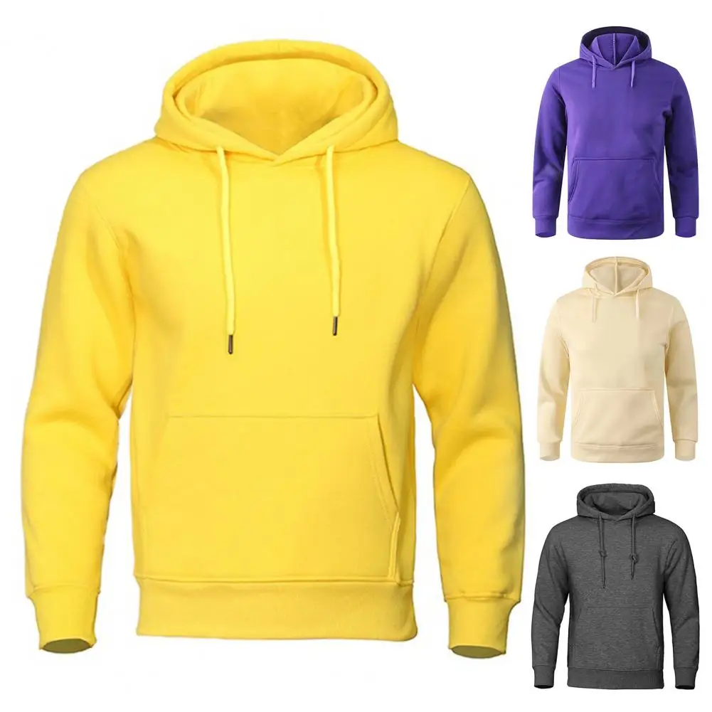 Yellow Hoodies / Sweatshirts Men Tops Hoodie Hip Hop Streetwear Outwear Autumn Winter Long Sleeve Hoody Male Pullover Tracksuit