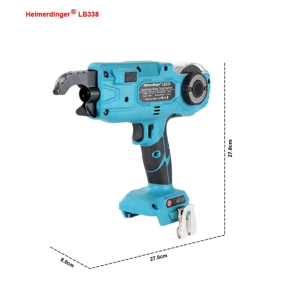 Heimerdinger 18V Rebar Tier Tying Binding Machine Automatic Rebar Tying Wire Rebar Binding Machine, Multi-position, No battery