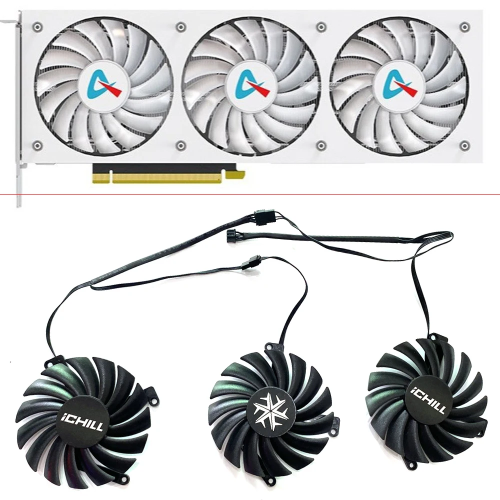 NEW 3PCS Cooling Fan 85MM 4PIN  GEFORCE RTX3080 Ti X3W GPU FAN For AX Gaming RTX3090 X3W 3080 ti Graphics Card Fans CF-12910S