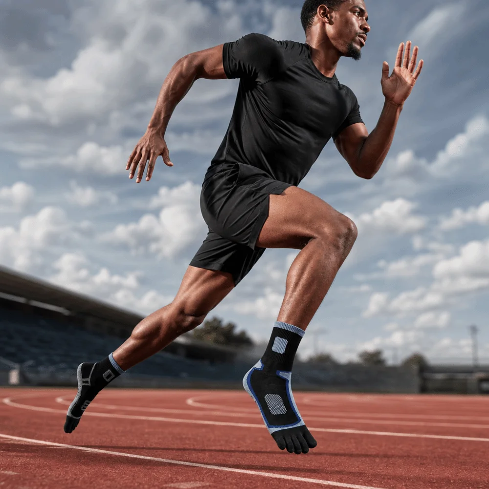Professional Breathable Five Finger Socks Quick Dry Sweat-Absorbent Split-toe Socks Mesh Anti-odor Five Toe Socks Running