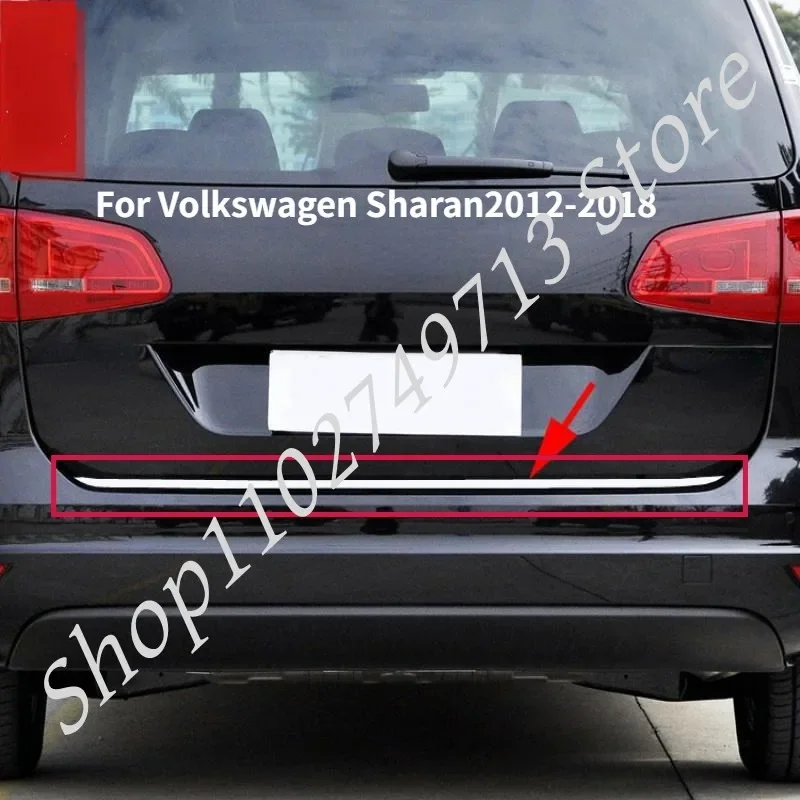 Rear Boot Door Trunk Cover Trim Tailgate Garnish Molding Strip For Volkswagen Sharan 2012-2018 Car Accessories