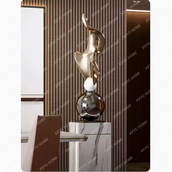 LX art sculpture, modern geometric floor ornaments, hotel clubhouse model room entrance decoration