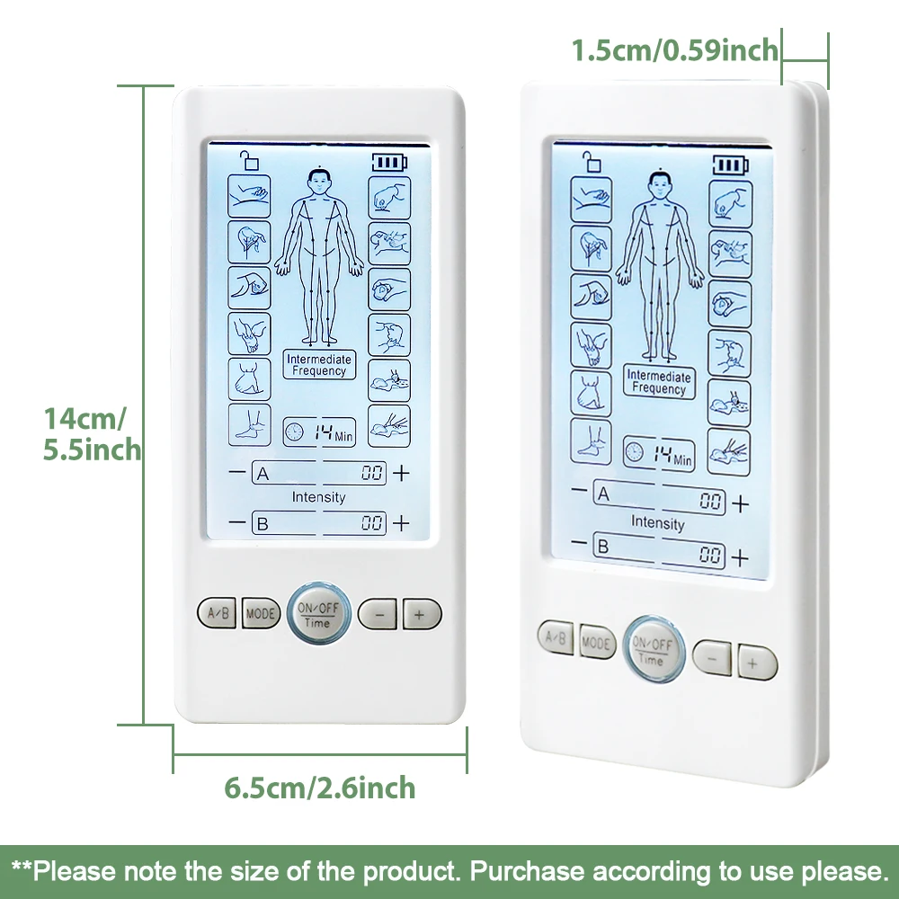 Macchina TENS LCD digitale a impulsi multifunzionali Massaggiatore EMS Stimolatore muscolare elettrico per cuscinetti per massaggio con elettrodi per collo posteriore