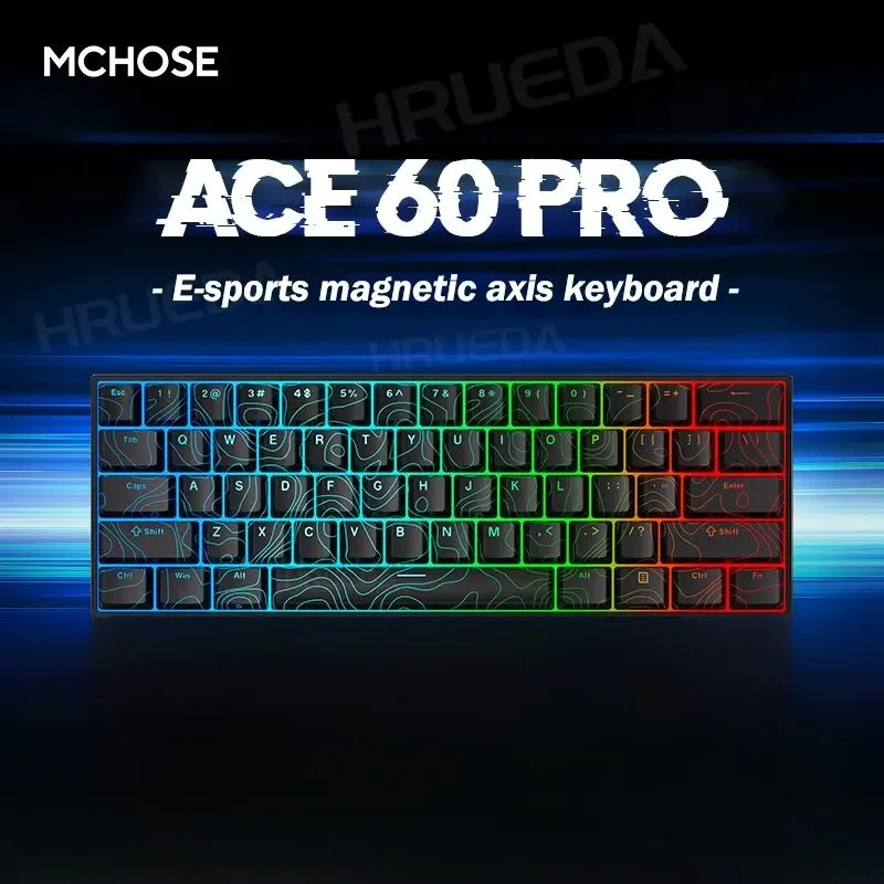 

AULA&MachOSE Ace 60 PRO Series Электронная спортивная магнитная ось FPS Настройка игры RT Точность 0,005 мм Механическая клавиатура