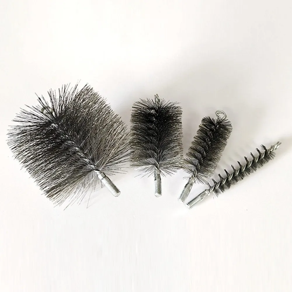 1/5PCS Stainless Steel Wire Pipe Brush Set Wire Bristle Rust Resistant Tube Brush Flexible Durable Maintenance Tool