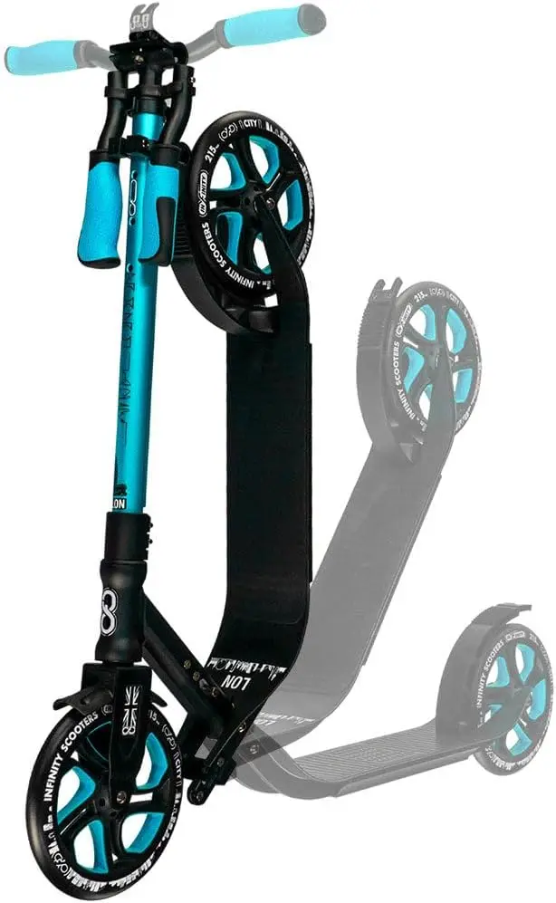 Foldable Kick Scooter - Kick Scooters for Adults, Teens and Kids with Carrying Strap - Fast Folding, Adjustable Handlebars and L