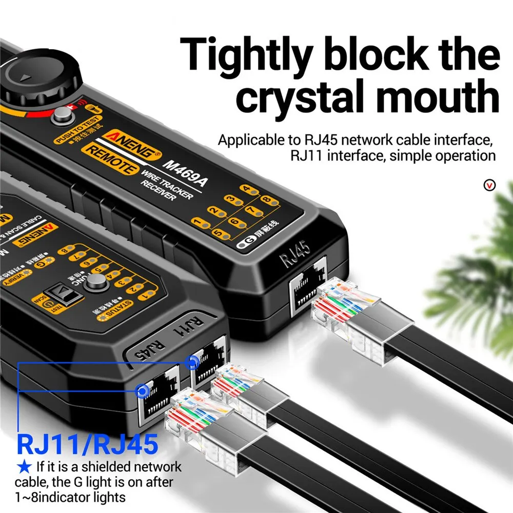 Aneng-ネットワークケーブルファインダー、抗干渉器具、テスター、ネットワーク修理、rj45、rj11、lan、m469a、m469a