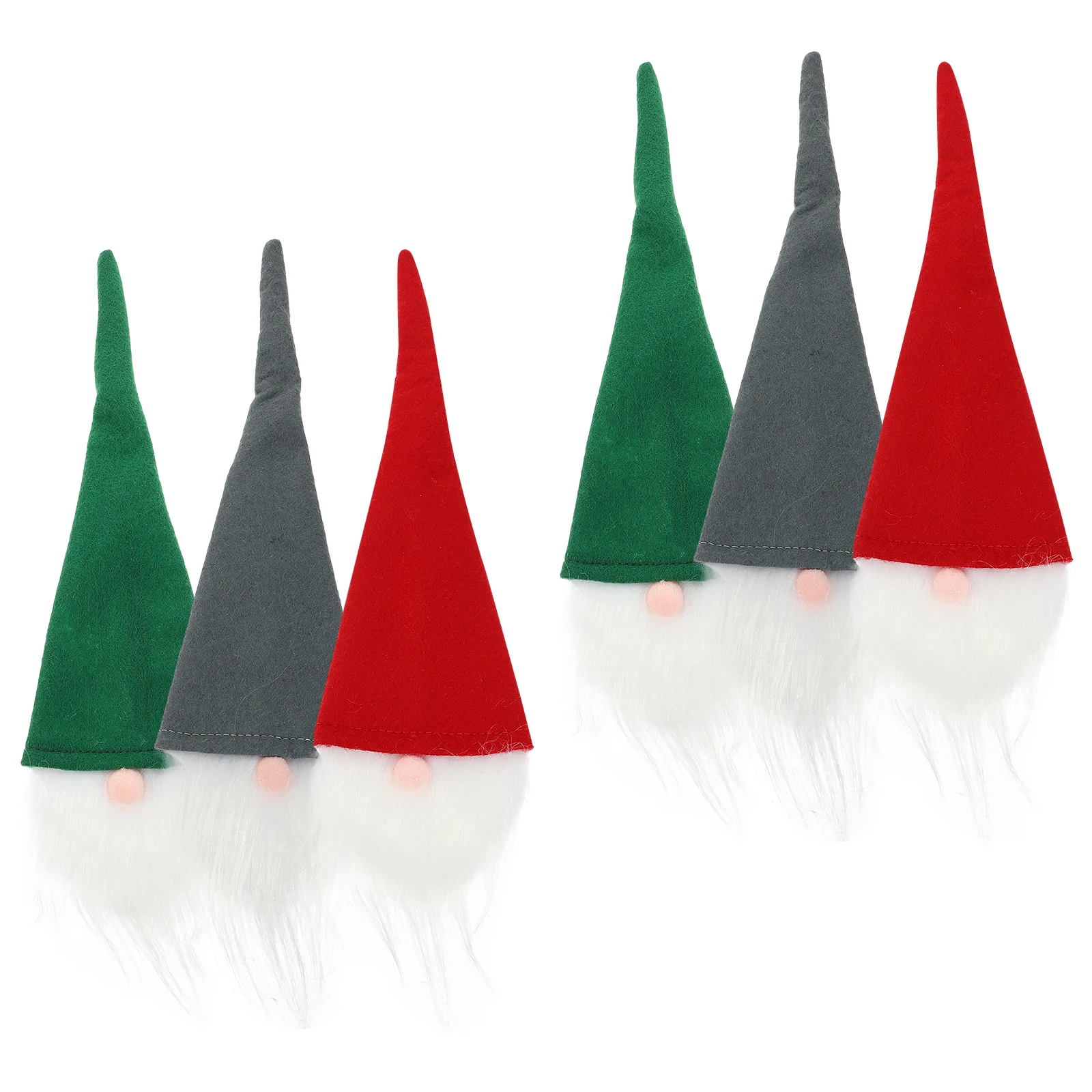 

6 Pcs Bottle Cover Cutlery Holder Christmas Party Decoration Red Green Gray Colors Unbreakable Elderly Design Festive