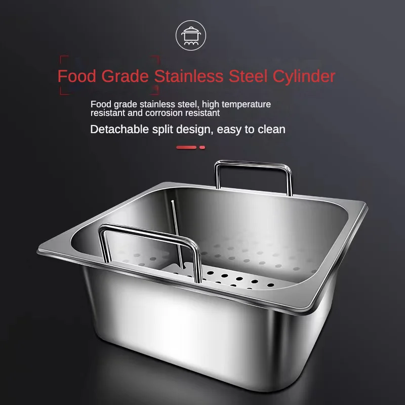 

High Quality 20L 2-Tank 2-Basket Restaurant Electric Deep Fryers Frying Machine Induction Commercial Fryer With Range Hood