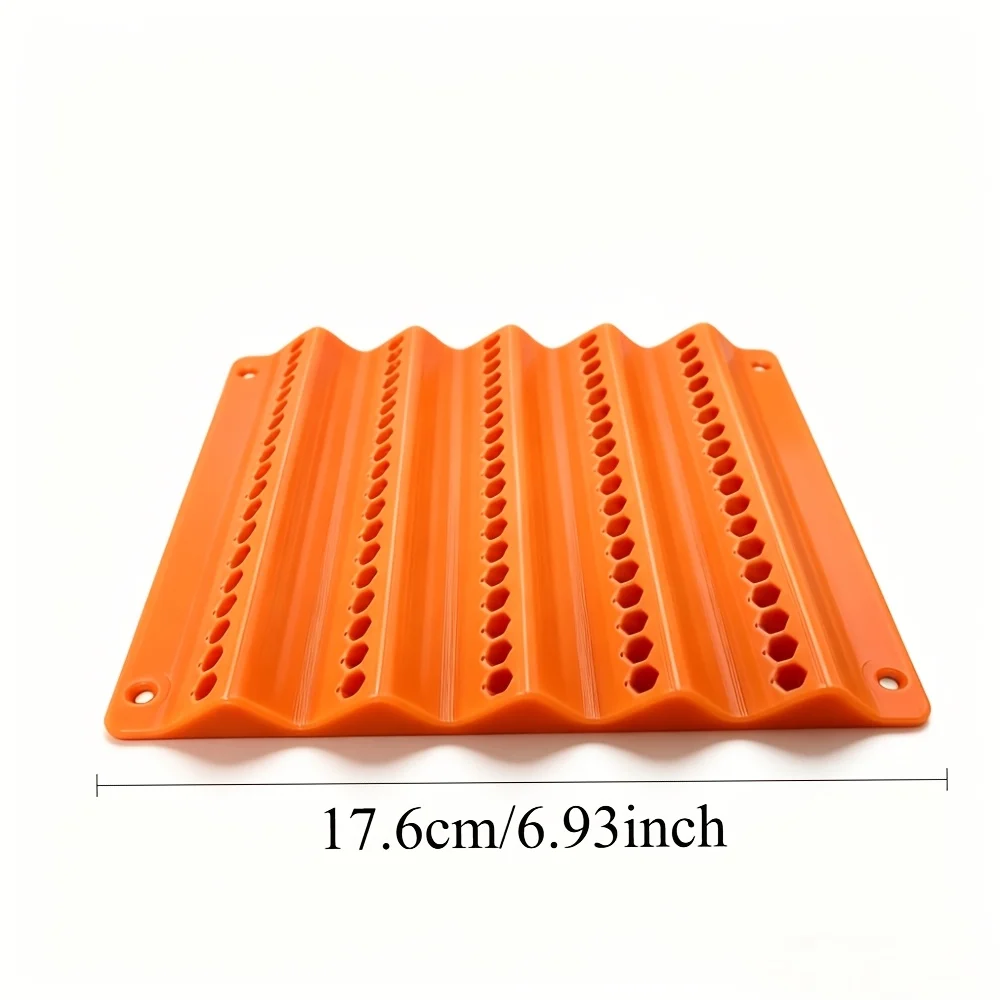 Wandmontiertes Sechseckiges Aufbewahrungsregal für Schraubendreher-Bits, geeignet für 6,3-mm-Bits, Sortierhalterung für Haushalt und Garage – Detail 5