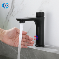 Bathroom Smart Sensor Basin Faucet.Cold Hot Water Automatic Touch Free Infrared Mixer Tap.Single Hole Touchless Sink Faucet.