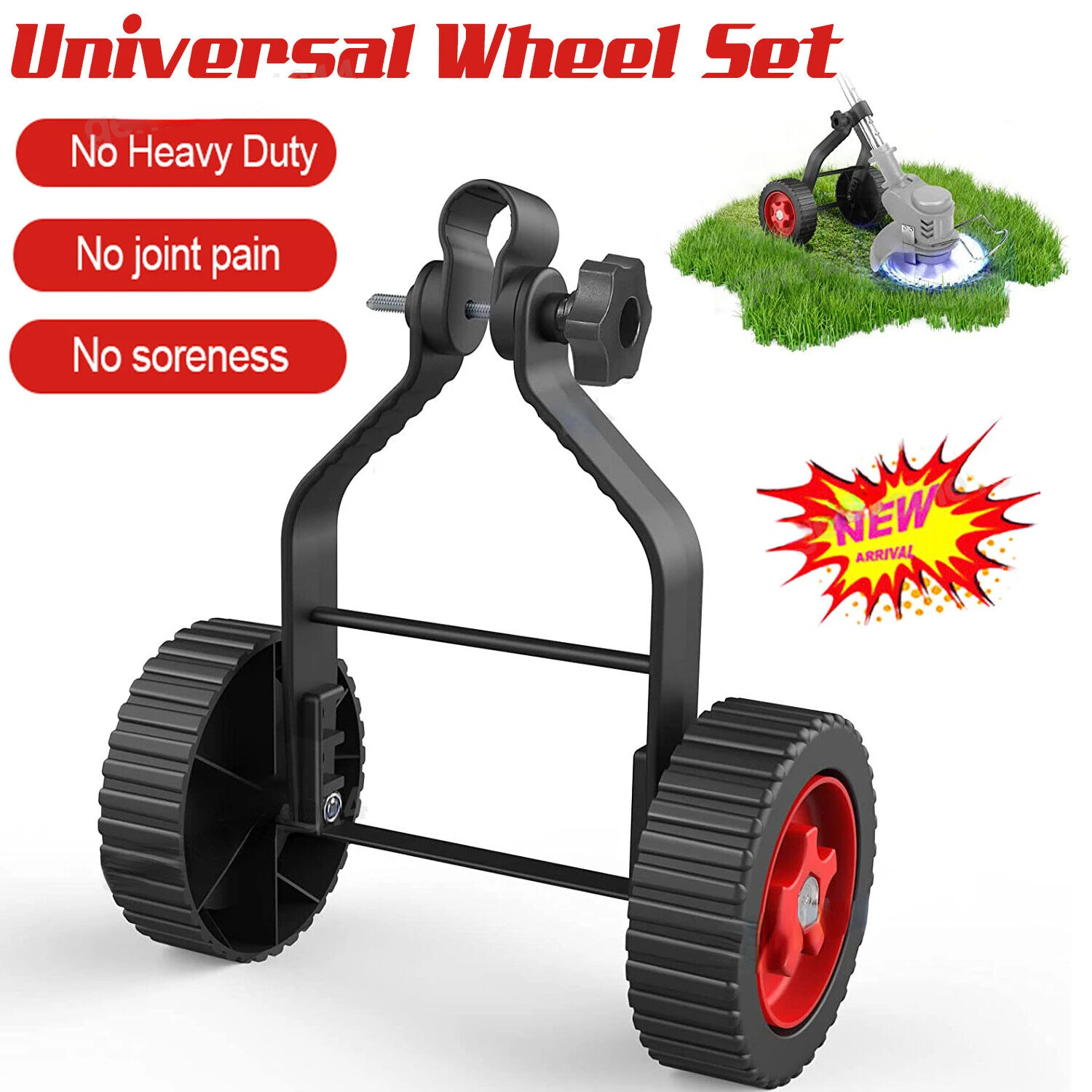 

Universal String Trimmer Grass Eater Weed Cutter Adjustable Support Wheels Set for cordless grass trimmer free shipping