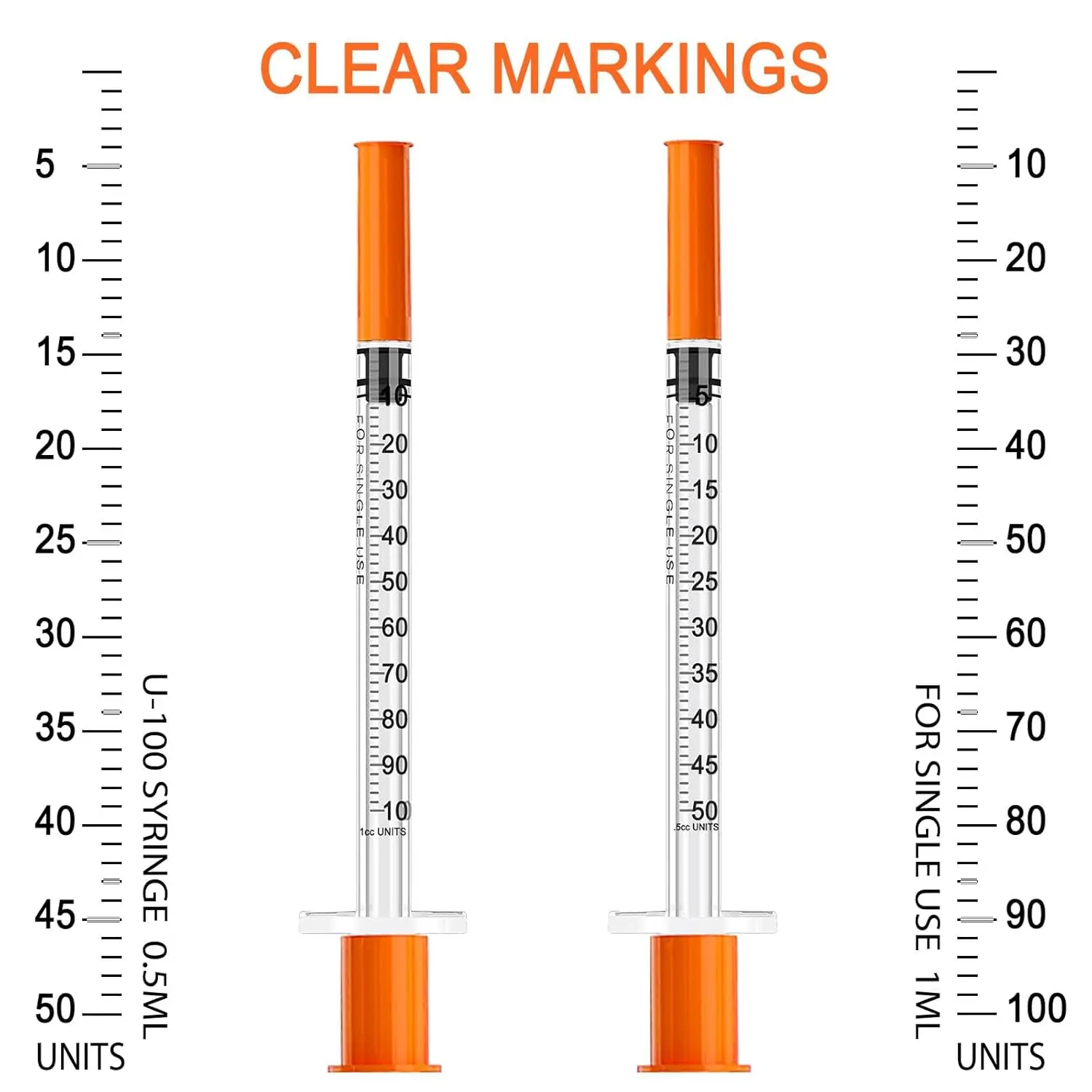 100PCS 1ml U-100 Insulin Syringe - 30G 13mm Needle for Pets, Birds, DIY - ✓Sterile ✓Disposable ✓Individually Sealed