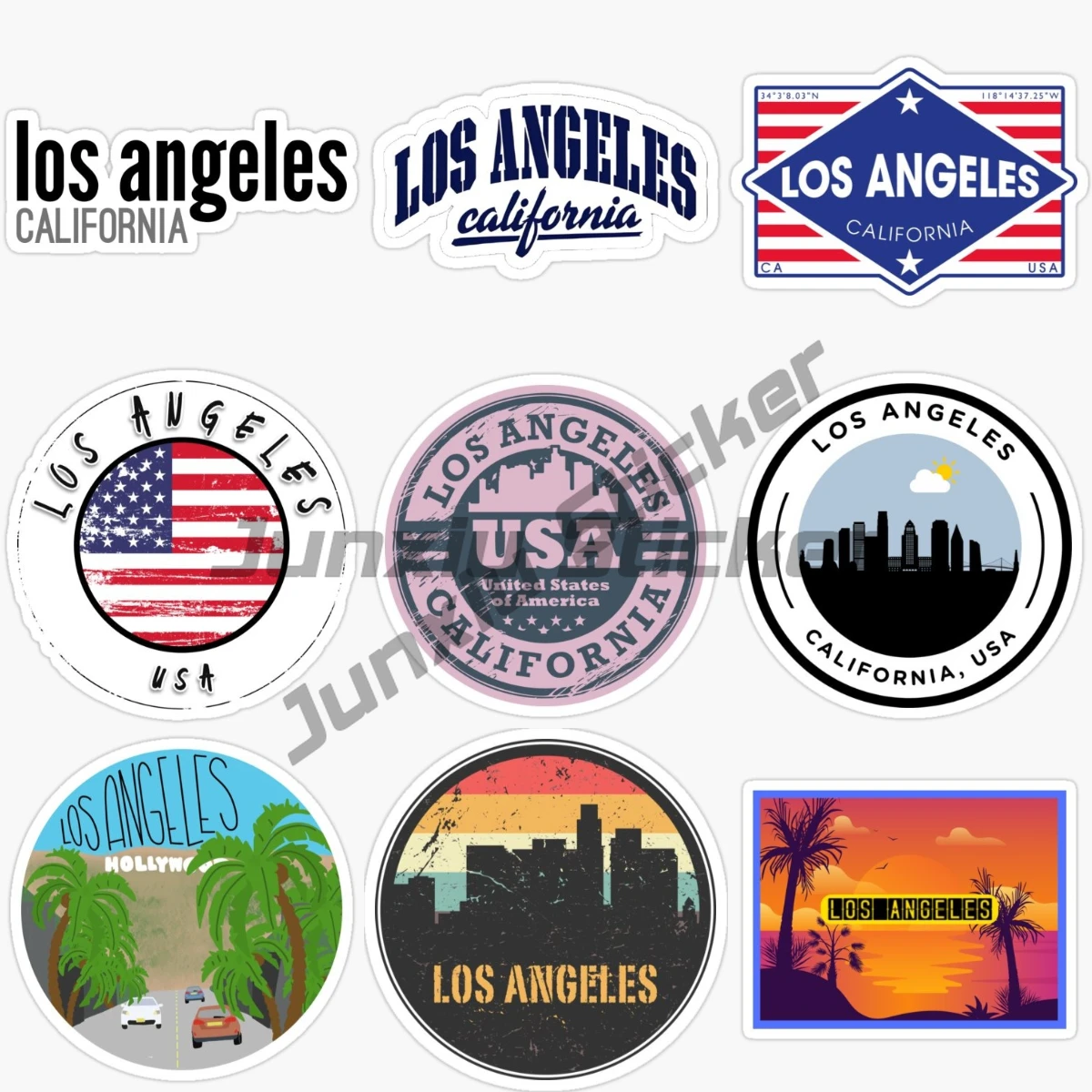 

Los Angeles, California, USA Beautiful Scenery Vinyl Self-adhesive Car Sticker Window Bumper Premium Laptop Wall Accessories