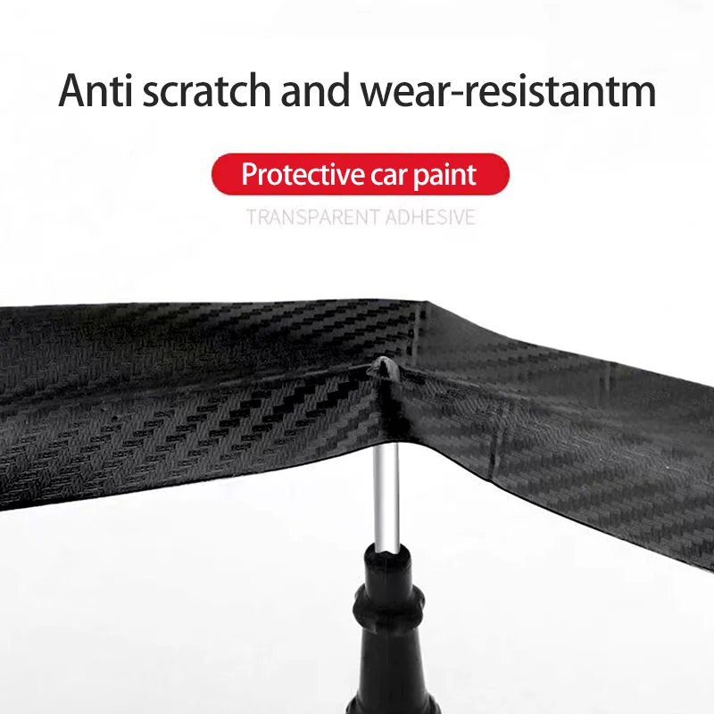 Carbon Fiber Car Threshold Protective Film Anti Scratch Waterproof Car Stickers for Auto Door Sill Edge Protection SEAMETAL 3D