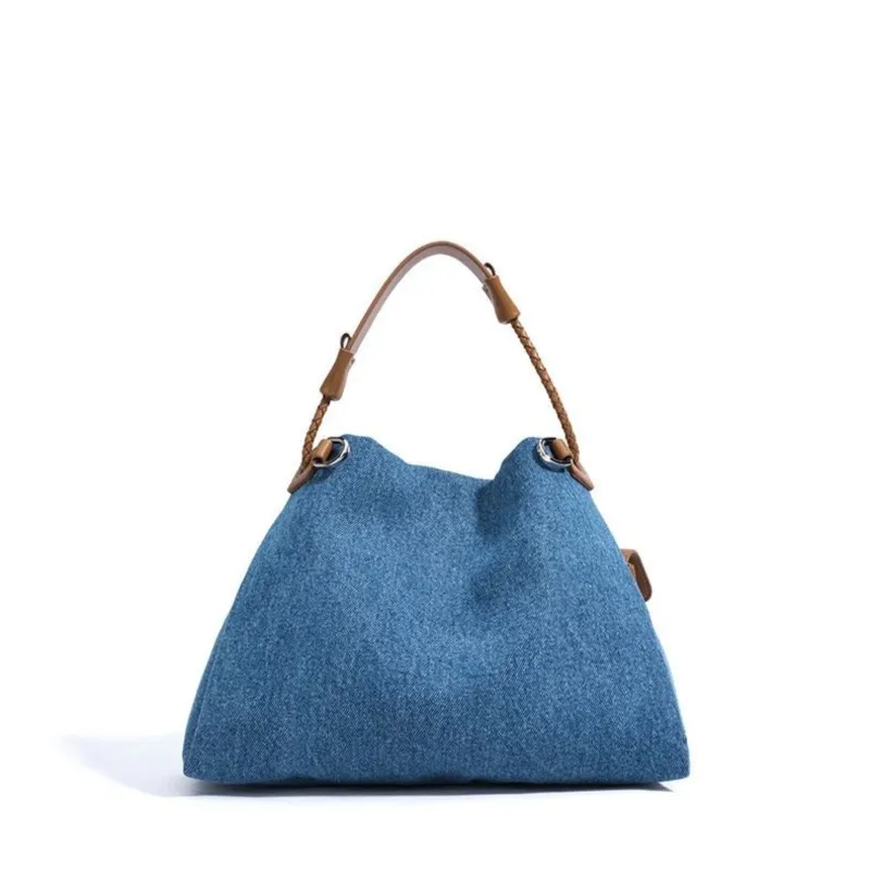 JIAERDI High Street Denim Bucket Bag Purse Women Retro Handle Luxury Design Casual Crossbody Bags Female Retro Messenger Bag Y2k view 3