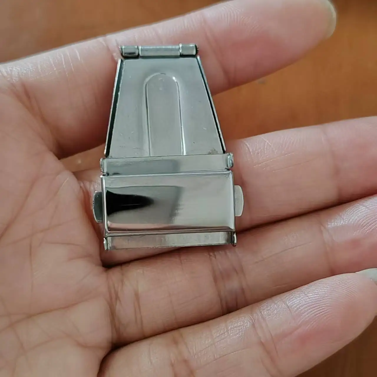 Аксессуары для пряжек для часов, складная пряжка из нержавеющей стали, винтажная пряжка для прыжков, соединение стального ремешка, двойной пресс, пряжка в самолете