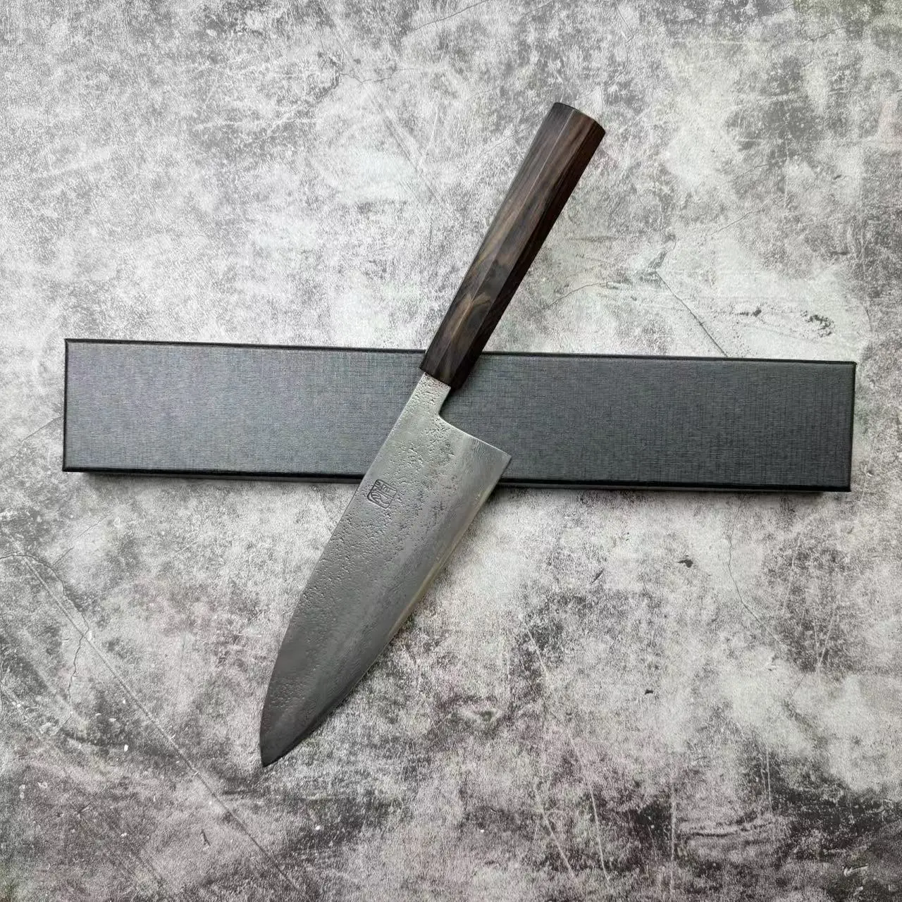8.3 Inch Deba Knife Double-edged Blade Damascus Steel Wood Handle Sharp Slicing Sushi Cleaver Sashimi Japanese Kitchen Knife