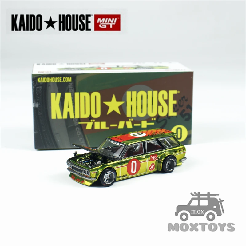 

Kaido House x MINI GT Datsun 510 Wagon OG Flo Желтый KHMG164 Литая под давлением модель автомобиля