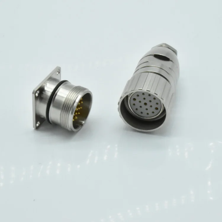 M23-19 core male female matching waterproof joint M23 signal connector 19P soldered plug Electronic Accessories & Supplies