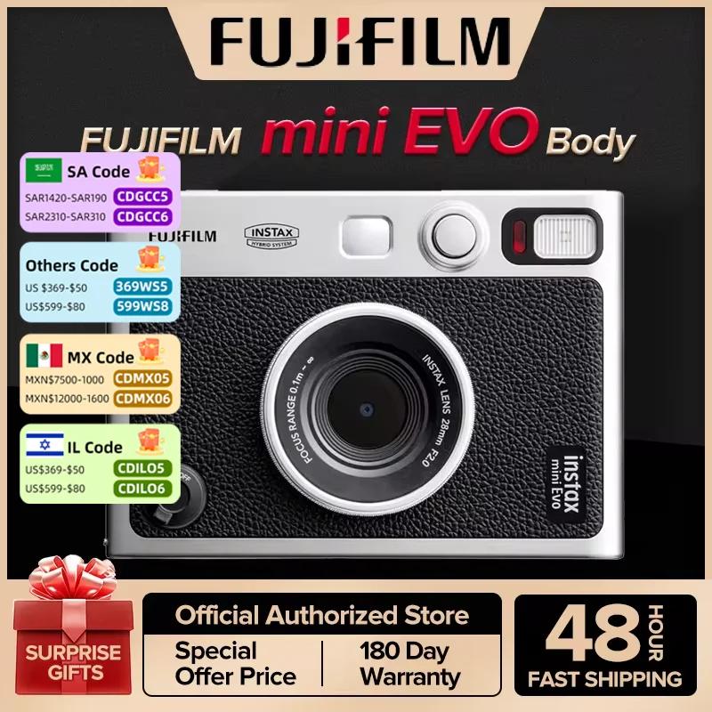 Камера моментальной печати FUJIFILM INSTAX Mini EVO детская модная принадлежность для свиданий в ретро стиле Mini11 с комплектом из 20 пленок