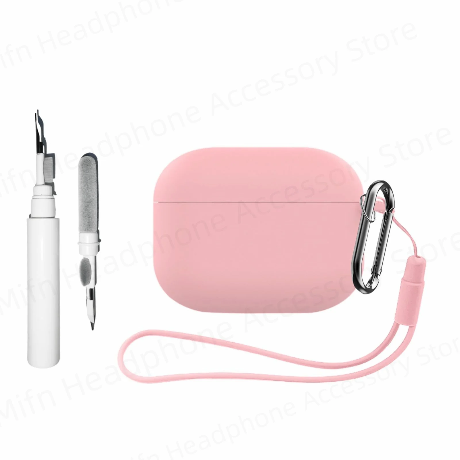 غطاء حافظة AirPods Pro 3 (2025) مع حافظة جلدية من السيليكون الناعم بسلسلة مفاتيح 【LED أمامي مرئي】 حماية كاملة لأجهزة AirPods Pro 3