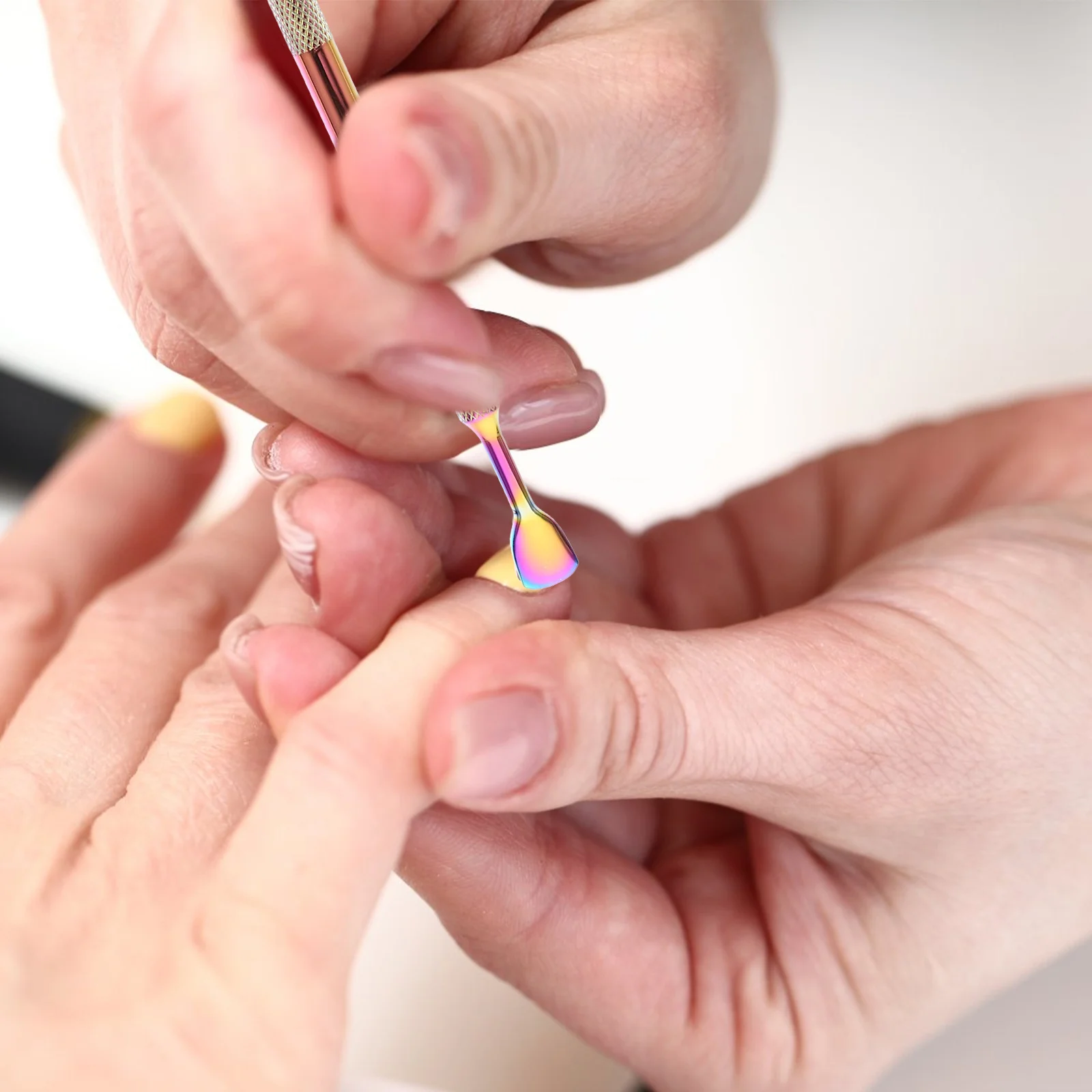 

2Pcs Metal Cuticle Pushers Stainless Steel Nail Cleaner Dual Ended Nail Tools Pedicure Manicure Dead Skin Remover