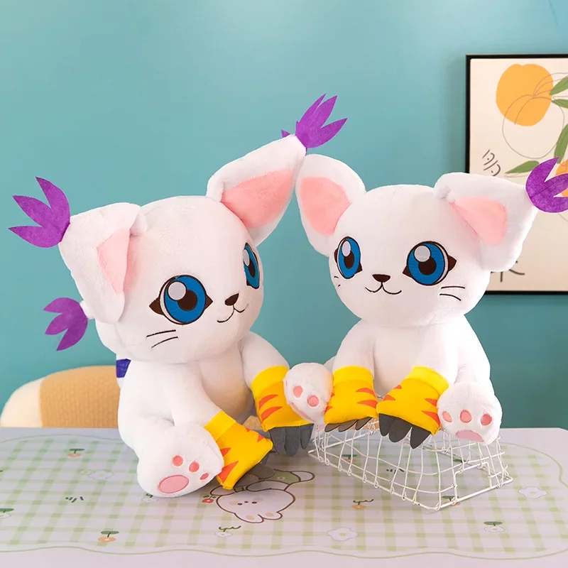 新しいデジモンアドベンチャーぬいぐるみ Tailmon アクションフィギュア漫画ぬいぐるみ座位人形ソフト枕ルーム装飾おもちゃギフト